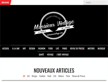 Tablet Screenshot of monsieurvintage.com